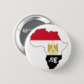 De vlag van Egypte Kaart van Afrika Internet Butto Ronde Button 5,7 Cm (Voorkant /achterkant)