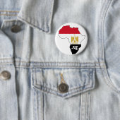De vlag van Egypte Kaart van Afrika Internet Butto Ronde Button 5,7 Cm (In situ)