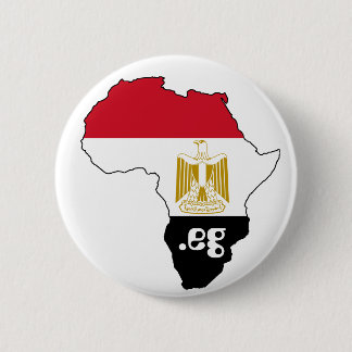 De vlag van Egypte Kaart van Afrika Internet Butto Ronde Button 5,7 Cm