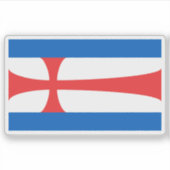 De vlag van Eisenach Sticker (Voorkant)