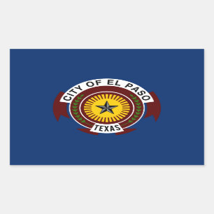 De vlag van El Paso, Texas Rechthoekige Sticker