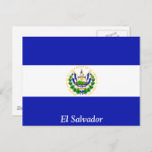 De vlag van El Salvador. Briefkaart (Voorkant / Achterkant)