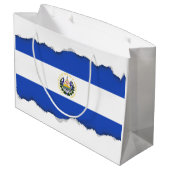 De vlag van El Salvador Groot Cadeauzakje (Achterkant Gekanteld)