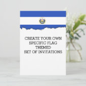 De vlag van El Salvador Kaart (Staand voorkant)
