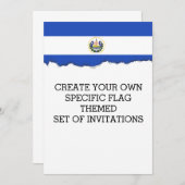 De vlag van El Salvador Kaart (Voorkant / Achterkant)