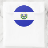 De vlag van El Salvador. Ronde Sticker (Tas)