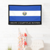 De vlag van El Salvador Spandoek (Insitu)