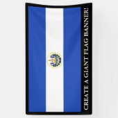 De vlag van El Salvador Spandoek (Verticaal)
