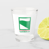 De vlag van Emilia Romagna (Italië) Shot Glas (Voorkant)