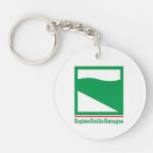 De vlag van Emilia Romagna (Italië) Sleutelhanger (Voorkant)