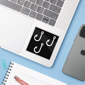 De vlag van Emmen, Zwitserland Sticker (Laptop met iPhone)