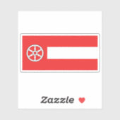 De vlag van Erfurt, Duitsland Sticker (Vel)