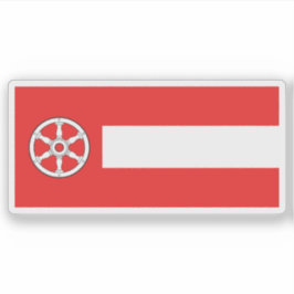 De vlag van Erfurt, Duitsland Sticker