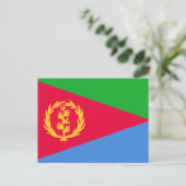 De vlag van Eritrea Briefkaart (Staand voorkant)