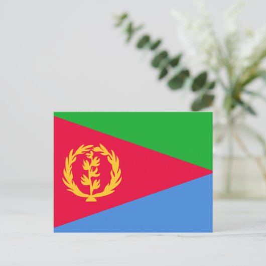 De vlag van Eritrea Briefkaart (Staand voorkant)