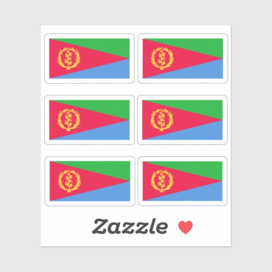 De vlag van Eritrea - een collectie Sticker (Vel)