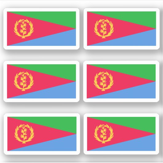 De vlag van Eritrea - een collectie Sticker (Voorkant)