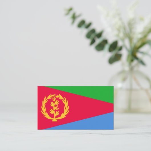 De vlag van Eritrea Visitekaartje (Staand voorkant)