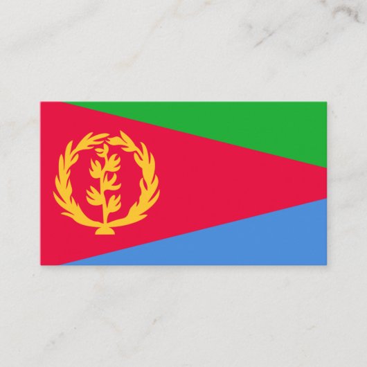 De vlag van Eritrea Visitekaartje (Voorkant)