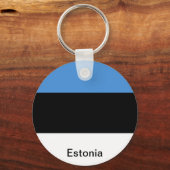 De vlag van Estland Sleutelhanger (Voorkant)