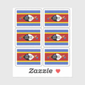 De vlag van Eswatini - een collectie Sticker (Vel)