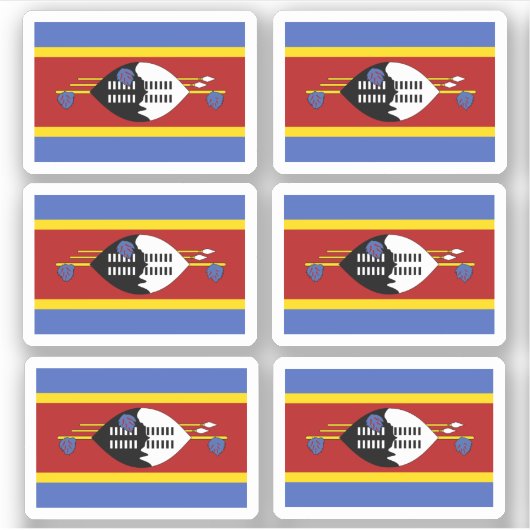 De vlag van Eswatini - een collectie Sticker (Voorkant)