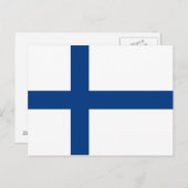 De Vlag van Finland Briefkaart (Voorkant / Achterkant)
