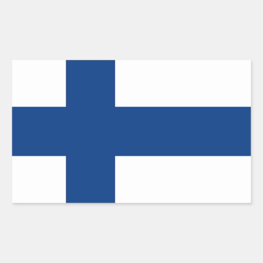 De vlag van Finland - Siniristilippu Rechthoekige Sticker (Voorkant)