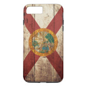 De vlag van Florida op de oude houten graan Case-Mate iPhone Case (Achterkant)