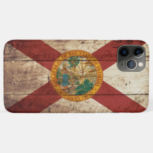 De vlag van Florida op de oude houten graan Case-Mate iPhone Case