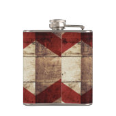 De vlag van Florida op de oude houten graan Heupfles (Achterkant)