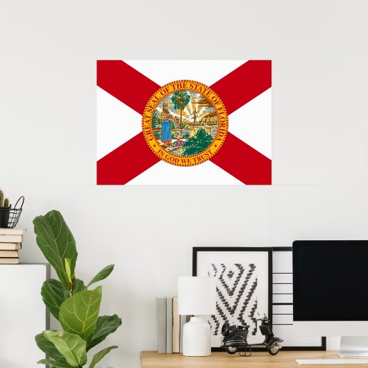 De vlag van Florida Poster (Thuiskantoor)