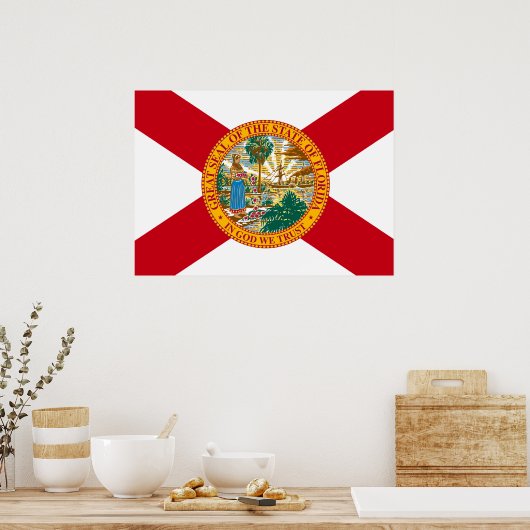 De vlag van Florida Poster (Keuken)