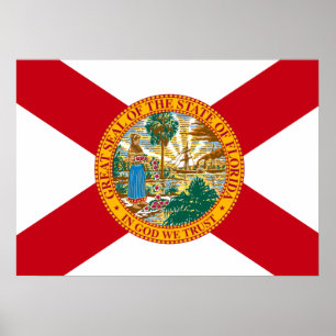 De vlag van Florida Poster