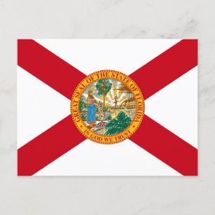 De vlag van Florida: Sunshine State of Floridians Briefkaart