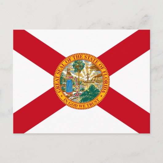 De vlag van Florida: Sunshine State of Floridians Briefkaart (Voorkant)