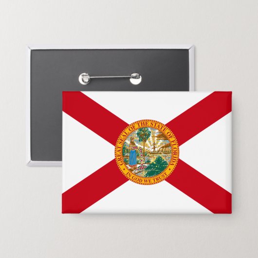 De vlag van Florida: Sunshine State of Floridians Button (Voorkant / Achterkant)