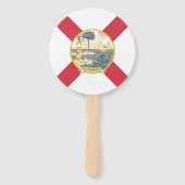 De vlag van Florida: Sunshine State of Floridians Handwaaier (Voorkant)