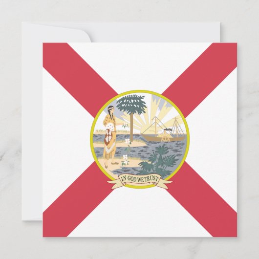 De vlag van Florida: Sunshine State of Floridians Kaart (Voorkant)
