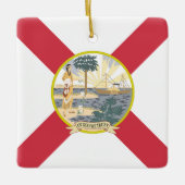 De vlag van Florida: Sunshine State of Floridians Keramisch Ornament (Voorkant)