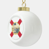 De vlag van Florida: Sunshine State of Floridians Keramische Bal Ornament (Rechts)