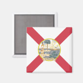 De vlag van Florida: Sunshine State of Floridians Magneet (Voorkant / Achterkant)