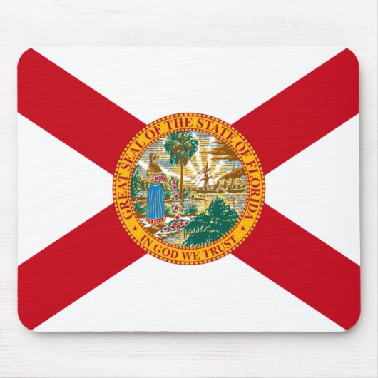 De vlag van Florida: Sunshine State of Floridians Muismat (Voorkant)