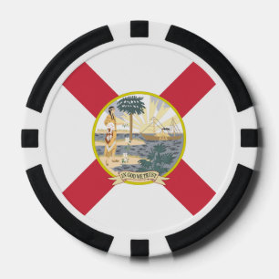 De vlag van Florida: Sunshine State of Floridians Poker Chips