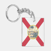 De vlag van Florida: Sunshine State of Floridians Sleutelhanger (Voorkant Links)