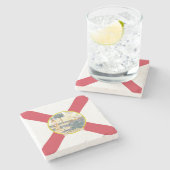 De vlag van Florida: Sunshine State of Floridians Stenen Onderzetter (Zijkant)