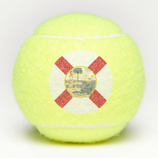 De vlag van Florida: Sunshine State of Floridians Tennisballen (Voorkant)