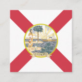 De vlag van Florida: Sunshine State of Floridians Vierkante Visitekaartje (Voorkant)