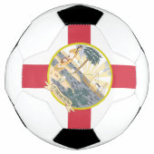 De vlag van Florida: Sunshine State of Floridians Voetbal (Voorkant)