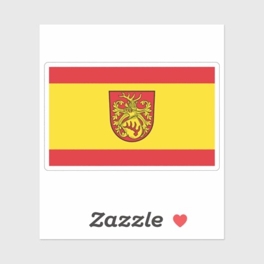 De vlag van Forst (Lausitz) Sticker (Vel)